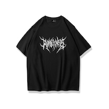Startmore Unisex Gothic Ruthless Tshirt Beyaz Siyah