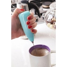 Mavi Pilli Mini Mixer Kahve Süt Köpürtücü Karıştırıcı Plastik Diğer