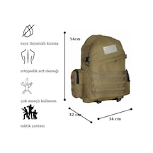 Lightighm 65 L Askeri Tactical Dağcı Kamp Trekking Koyu Çöl Askeri Sırt Çantası - Çöl Rengi