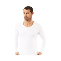 Özkan Underwear Özkan Erkek V Yaka Uzunkol Penye Likralı Fanila Atlet 0274 001