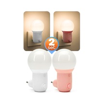 2li Gece Lambası Kubbe Tip 2 Mod Sarı-beyaz Işık Koridor Hol Işığı Uyuma Işığı Beyaz+pembe Gc11 Mavi