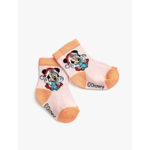 Koton Minnie Mouse Baskılı Çorap Lisanslı Pembe 3smg80009aa Gül Gülkurusu