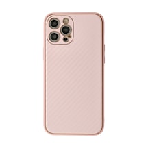 Apple iPhone Uyumlu 12 Pro Kılıf Coco Karbon Silikon - Pembe Bzsxx00 1