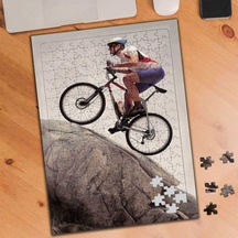 Dağdaki Bisikletçi-sporcu 240 Parça Puzzle Yapboz-02246