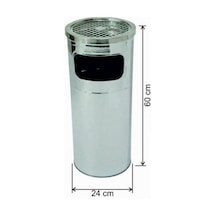 Paslanmaz Izgara Küllüklü Çöp Kovası Hazneli 27 Litre