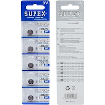 Ayt Supex Cr1220 3 Volt 5 Li Lityum Pil Düğme Yuvarlak Saat Pili