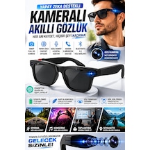 Yapay Zeka Destekli Kameralı Akıllı Gözlük 8mp Kamera Chatgpt Çeviri Ses Kayıt Özellikli Çok Renkli