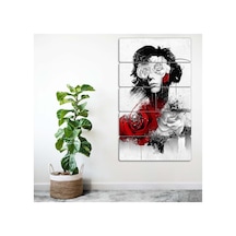 Kadın, Çiçek Tasarım - 5 Parçalı Tablo Görsel - 702503715 Görsel