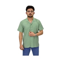 Erkek Spor Silim Fit Kısa Kol Gömlek G5031 Bgl-st04497 Mint
