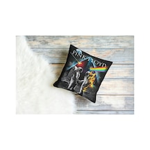 Metal Müzik Grubu Pink Floyd Desenli Kare Yastık Kılıfı Çok Renkli