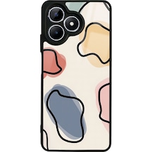 Oppo Realme Note 50 Nude Milky Tasarımlı Glossy Telefon Kılıfı Siyah