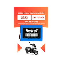 Skyjet Luckın Uyumlu Batarya Yüksek Kapasite Lifepo4 72v 36ah Elektrikli Motorsiklet Bataryası