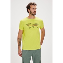Bad Bear Globe T-shırt Sulphur Erkek Tişört Yeşil S-xxl 001
