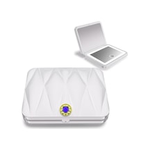 Taşınabilir Kompakt Ayna Mini Cep Aynası Şarj Edilebilir Seyahat Aynası Işıklı Makyaj Aynası 1x/5x Büyütme L Genel