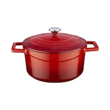 Lava Metal Döküm Yuvarlak Tencere, 22 Cm, Kırmızı Genel