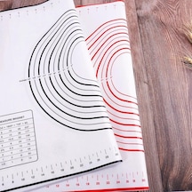 Siyah Fiberglas Silikon Pişirme Mat Büyük Yoğurma Pedi Yapışmaz Yüzey Haddeleme Hamur Mat Ölçekli Mutfak Pişirme Pasta Sayfası 60x50cm