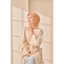 Silk Home Soft Eşarp 73091-34 Gümüş, Yağ Yeşili, Turuncu