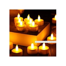 Dumansız Işıklı Led Mini Mum 24 'lü Pilli Diğer