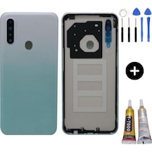 Oppo A31 Uyumlu Lensli Full Kasa Arka Kapak Beyaz + Montaj Seti Çok Renkli