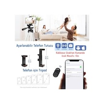 Infomax Telefon Tripodu 33-110cm Katlanabilir Tripod Telefon Tutucu, 360 Döner Başlık, Bluetooth Kumandalı Selfie Çubuğu, İos/android Uyumlu, Kamera Ve Gopro İle Kullanılabilir