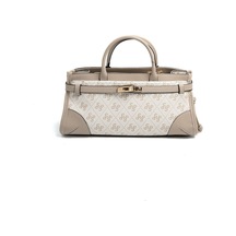 Silver Polo Sp1260 Kadın El Çantası Monogram Bej-kum