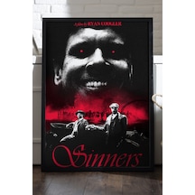 Sinners Siyah Ahşap Çerçeveli Poster, Dekoratif Film Duvar Tablosu