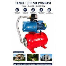1.5 Hp Jet Pompalı 24 Litre Tanklı 4 Kat 5 Daireye Yeterli Paket Hidrofor Rekor Takımı