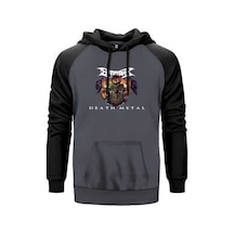 Dismember Death Metal Gri Renk Reglan Kol Sweatshirt Gri