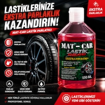 Mat-car Premium Jel Lastik Parlatıcı 550 Ml Parlak Görünüm Ve Toz Tutmayan Formül Oto Bakım Lastik Parlatıcısı Kırmızı