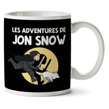 Les Adventures De Jon Snow Tintin Game Of Thrones Aa İki Tarafı Baskılı Kupa Bardak