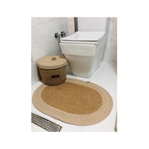 Jüt,hasır,2 Li,banyo Paspas Takımı,bohem Tarzı Banyo Takımı,iskandinav Paspas/sepet/25x25 Hasırkrem Hasırkrem