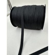 1 Cm Polyester Balıksırtı Şerit-5 Metre-siyah