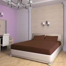 Tevalli Fitty Tek Kişilik Çarşaf Takımı-Kahverengi