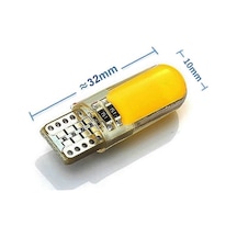 T10 Silikon Sarı Led Dc 12V Araba Aydınlatma Ampul Yan Park Lamba