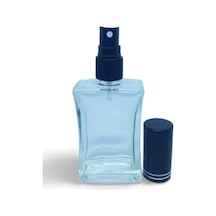 Parfüm Şişesi 30 Ml 3 Adet Siyah Kapak Plastik Valf İçbükey Boş Şişe
