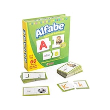 Eğlenceli Alfabe 60 Parça Puzzle Eşleştirme Oyunu