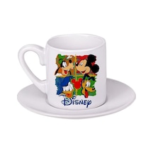 Mickey Mouse Türk Kahvesi Fincanı 001 Beyaz