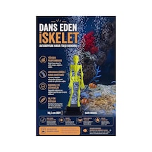 3d Baskı Sarı Dans Eden İskelet Akvaryum Hava Taşı 18,5 Cm