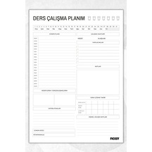Günlük Planlayıcı - A4 Ebat - Ders Çalışma Planlayıcı - Yapılacaklar - 30 Yaprak - Daily Planner Diğer