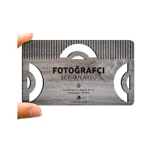Kişiye Özel Mesleki Fotoğrafçı Ahşap Kartvizit (Model 1-6) 50 Ade