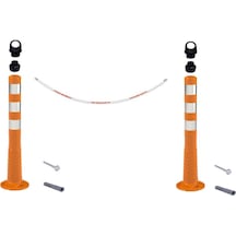 Otopark Düzenleyici (2 Adet 75 Cm Delinatör + 3 Metre 8 mm Zincir)