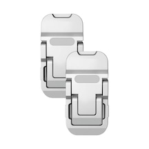 Jeemson Çinko Alyüminyum Katlanabilir 2 Açı Ayarlanabilir, Soğutucu, Gizli Özel Laptop Dizüstü Bilgisayar Tablet Klavye Tutucu Stant 2 Adet Gümüş