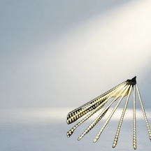 Dekoratif Sarı Renkli Meteor Led Işık 10 Adet 45 Cm Usb .