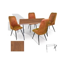 Anemon - Çırağan Masa Takımı Werzalit, Allzalit, Vermodin Tabla 80x120 - Novagento - Kiremit Çok Renkli
