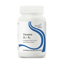 Vitamins D3 And K2, 60 Capsules