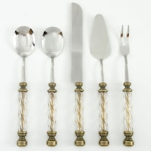 Kristal 5 Parça Servis Seti Antik