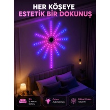 Lb Telefon Kontrollü Rgb Fireworks Led Işık Çok Renkli Dekoratif Duvar Lambası