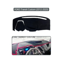 Ford Transit Custom 2012-2020 Torpido Koruma Halısı Gri Kenar