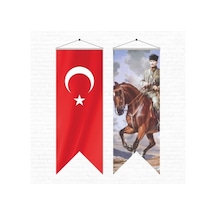 Atatürk Posteri Ve Türk Bayrağı Kırlangıç 50x150 Cm -4 Tek Ebat