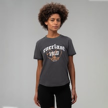 Everlast Graphic Boxing Collection Comfort Fit Gri Kadın T-shirt Tw0106 Gri